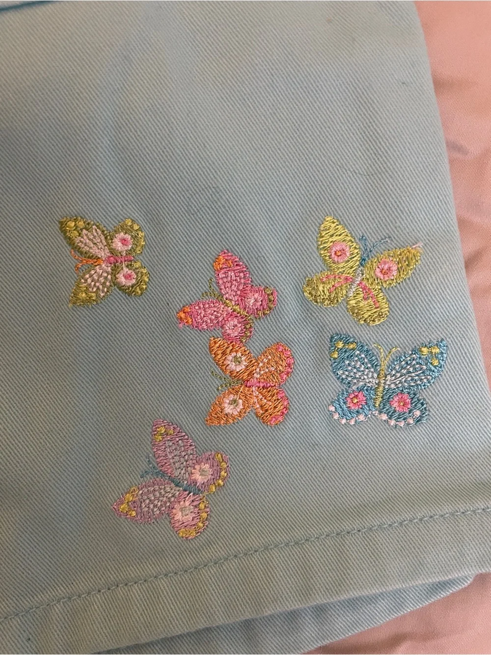 NWT Gymboree Butterfly ruffle sleeve Tee & Aqua Embroidered Shorts 2pcs Set 3T